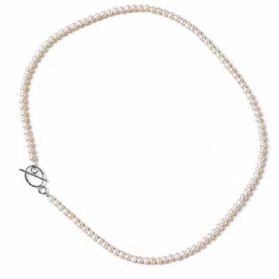 Silver Moon Women's White / Silver Pure Pearl Sterling Silver Necklace In Multi