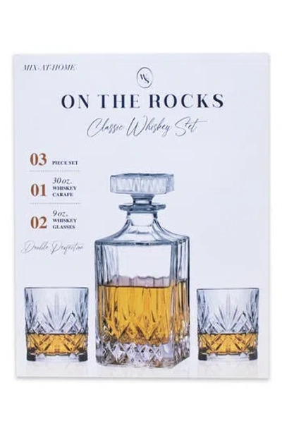 Silver One International 3-piece Whiskey Decanter Set In Transparent