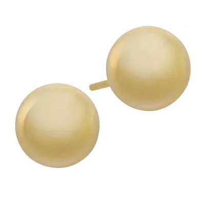 Silver Reflections 14k Gold Over Brass 11.5mm Stud Earrings In Transparent