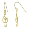 Silver Reflections 14k Gold Over Brass Drop Earrings In Gold