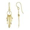 Silver Reflections 14k Gold Over Brass Drop Earrings In Gold