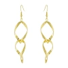Silver Reflections 14k Gold Over Brass Drop Earrings In Transparent