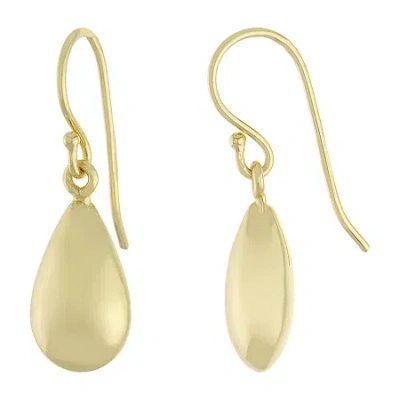 Silver Reflections 14k Gold Over Brass Pear Drop Earrings In Transparent