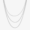 Silver Reflections 16/18/20 Inch Womens Hypoallergenic 3-pc. Necklace Set In Transparent