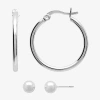 Silver Reflections 2 Pair Earring Set In Transparent