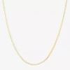 Silver Reflections 24k Gold Over Brass 18-24" Box Chain Necklace In Gold