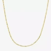 Silver Reflections 24k Gold Over Brass 18-30" Chain Necklace In Transparent