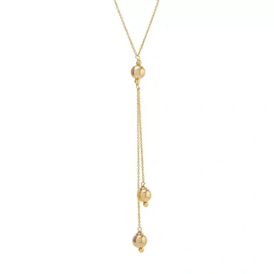 Silver Reflections 24k Gold Over Brass 24 Inch Cable Y Necklace