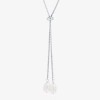 Silver Reflections Bolo Womens Pure Silver Over Brass 24 Inch Y Necklace In Transparent