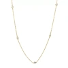Silver Reflections Cubic Zirconia 24k Gold Over Brass 18 Inch Cable Round Chain Necklace In Transparent
