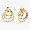 Silver Reflections Doorknocker Womens 14k Gold Over Brass Drop Earrings In Transparent