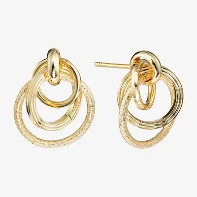 Silver Reflections Doorknocker Womens 14k Gold Over Brass Drop Earrings In Transparent