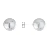 Silver Reflections Pure Silver Over Brass 11.5mm Stud Earrings In Transparent