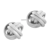 Silver Reflections Pure Silver Over Brass 12.8mm Stud Earrings In Transparent