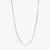 Silver Reflections Pure Silver Over Brass 16-24" Box Chain Necklace In Transparent