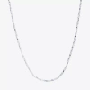 Silver Reflections Pure Silver Over Brass 16-30" Chain Necklace In Transparent