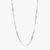 Silver Reflections Pure Silver Over Brass 16-30" Chain Necklace In Silver