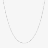 Silver Reflections Pure Silver Over Brass 18-24" Chain Necklace In Transparent