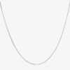 Silver Reflections Pure Silver Over Brass Box Chain Necklace In Transparent