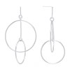 Silver Reflections Pure Silver Over Brass Drop Earrings In Transparent
