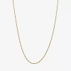 Silver Reflections Womens 10k Gold Over Brass 24 Inch Braid Chain Necklace In Transparent