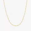 Silver Reflections Womens 14k Gold Over Brass 16 Inch Bead Chain Necklace In Gold