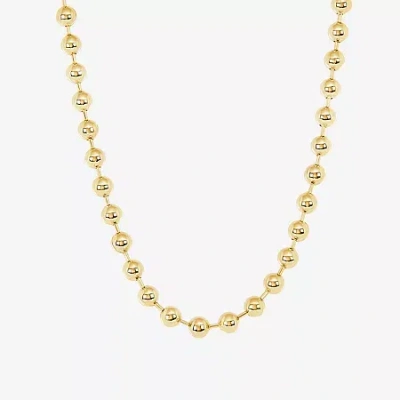 Silver Reflections Womens 14k Gold Over Brass 16 Inch Collar Necklace In Transparent