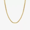 Silver Reflections Womens 14k Gold Over Brass 16 Inch Link Chain Necklace In Transparent