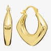 Silver Reflections Womens 14k Gold Over Brass 31.4mm Hoop Earrings In Gold