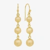 Silver Reflections Womens 14k Gold Over Brass Ball Drop Earrings In Gold