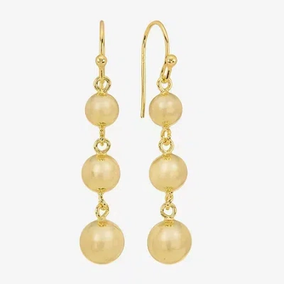 Silver Reflections Womens 14k Gold Over Brass Ball Drop Earrings