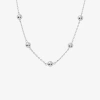 Silver Reflections Womens 16 Inch Strand Necklace In Metallic