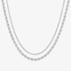 Silver Reflections Womens 2-pc. Necklace Set In Transparent