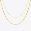 Silver Reflections Womens 2-pc. Necklace Set In Gold