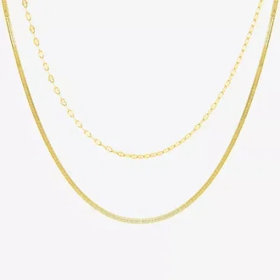 Silver Reflections Womens 2-pc. Necklace Set In Transparent