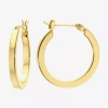 Silver Reflections Womens 24k Gold Over Brass 23mm Hoop Earrings In Gold