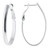 Silver Reflections Womens 40mm Hoop Earrings In Metallic