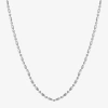 Silver Reflections Womens Pure Silver Over Brass 16 Inch Bead Chain Necklace In Transparent