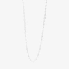 Silver Reflections Womens Pure Silver Over Brass 18 Inch Bead Chain Necklace In Transparent