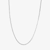Silver Reflections Womens Pure Silver Over Brass 18 Inch Box Chain Necklace In Transparent
