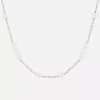 Silver Reflections Womens Pure Silver Over Brass 18 Inch Cable Chain Necklace In Transparent
