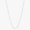 Silver Reflections Womens Pure Silver Over Brass 18 Inch Figaro Chain Necklace In Transparent
