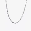 Silver Reflections Womens Pure Silver Over Brass 18 Inch Link Chain Necklace In Transparent
