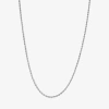 Silver Reflections Womens Pure Silver Over Brass 18 Inch Link Chain Necklace In Silver