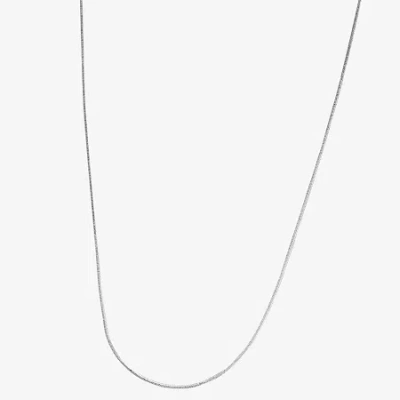 Silver Reflections Womens Pure Silver Over Brass 18 Inch Snake Chain Necklace In Transparent
