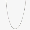 Silver Reflections Womens Pure Silver Over Brass 24 Inch Box Chain Necklace In Transparent