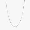Silver Reflections Womens Pure Silver Over Brass 30 Inch Box Chain Necklace In Transparent