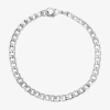 Silver Reflections Womens Pure Silver Over Brass 7.25 Inch Solid Curb Chain Bracelet In Silver
