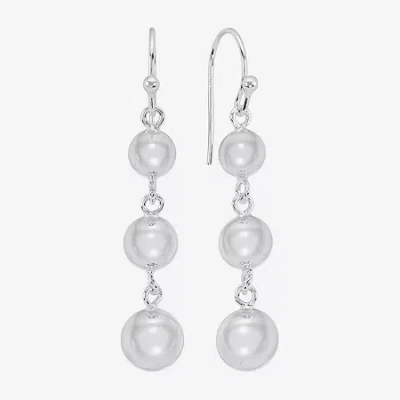 Silver Reflections Womens Pure Silver Over Brass Ball Drop Earrings