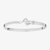 Silver Reflections Womens Pure Silver Over Brass Bangle Bracelet In Silver